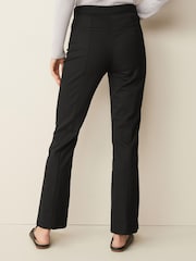 Black Texture Tailored Boot Cut Trousers - Image 4 of 9