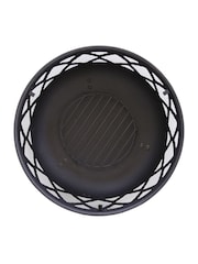 Charles Bentley Black Large Round Garden Outdoor Metal Fire Pit With Mesh - Image 6 of 6