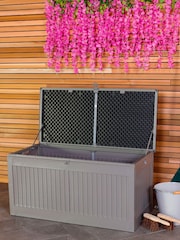 Charles Bentley Black/Grey 270L Outdoor Plastic Storage Box - Image 1 of 6