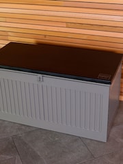 Charles Bentley Black/Grey 270L Outdoor Plastic Storage Box - Image 2 of 6