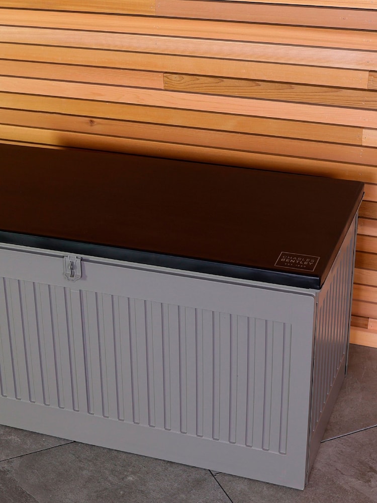 Charles Bentley Black/Grey 270L Outdoor Plastic Storage Box - Image 2 of 6