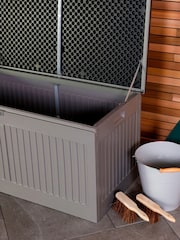 Charles Bentley Black/Grey 270L Outdoor Plastic Storage Box - Image 3 of 6
