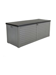 Charles Bentley Black/Grey 390L Large Outdoor Plastic Garden Storage Box - Image 3 of 6