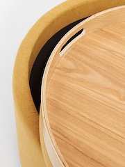 Soft Marl Ochre Yellow Ashton Upholstered Storage Stool - Image 7 of 7