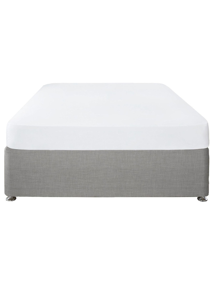 Serene White Plain Deep Fitted Sheet - Image 1 of 2