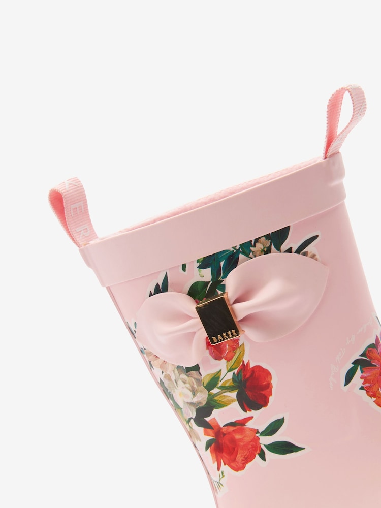 Baker by Ted Baker Pale Pink Floral Welly - Image 6 of 6