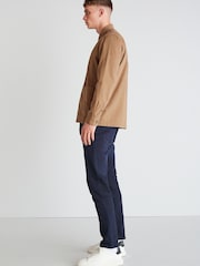 Temno modra in modra - Slim - Comfort Raztegljive kavbojke - Slika 3 iz 5