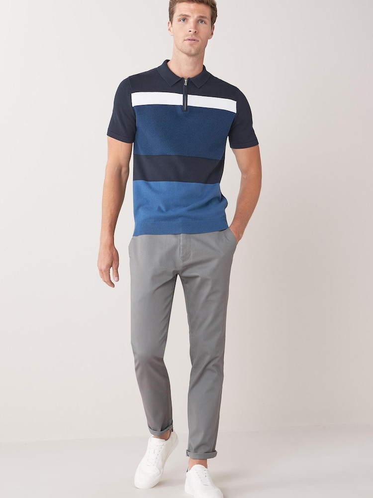 Grey Stretch Skinny Fit Chino Trousers - Image 2 of 4