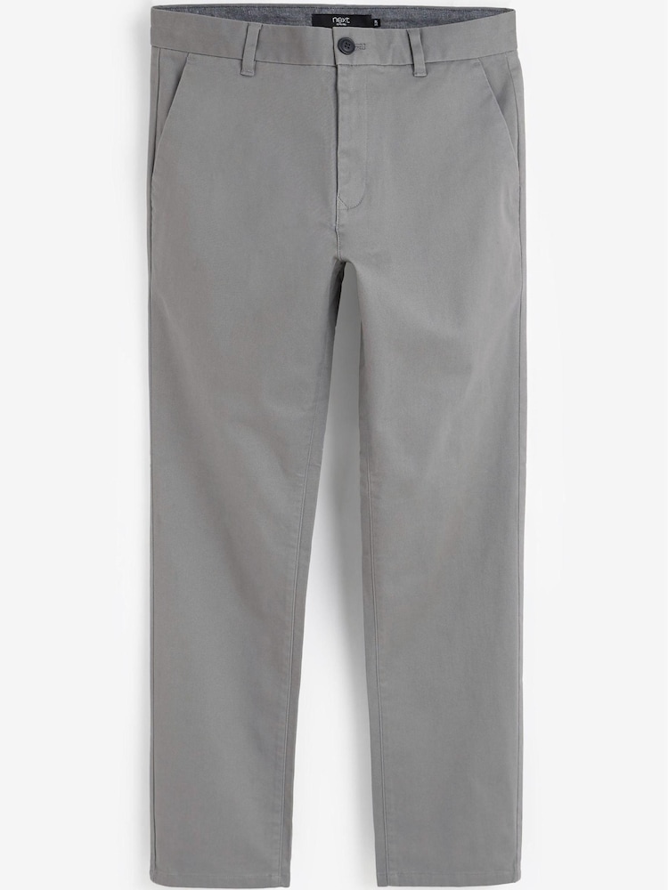 Grey Stretch Skinny Fit Chino Trousers - Image 4 of 4