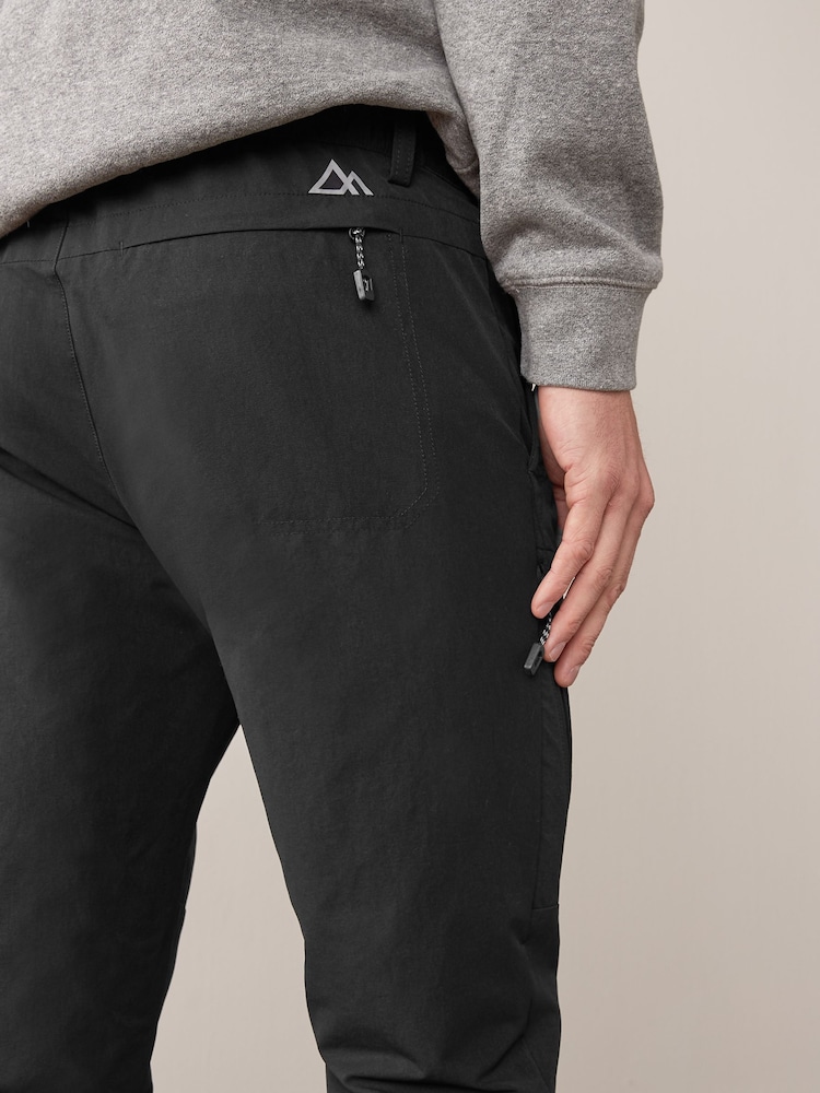 Black Shower Resistant Walking Trousers - Image 3 of 5