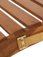 Charles Bentley Wood Garden Acacia Wooden Foldable Sun Lounger - Image 5 of 6