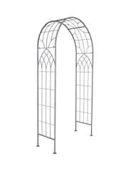 Charles Bentley Grey Wrought Iron Garden Arch - Image 1 of 3
