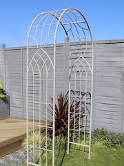 Charles Bentley Grey Wrought Iron Garden Arch - Image 4 of 4