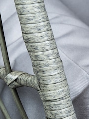 Charles Bentley Grey Garden Rattan Hanging Egg Chair - Image 2 of 5