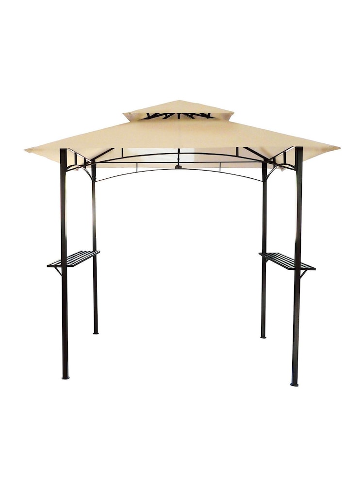 Charles Bentley Beige Garden 8 x 5 Ft Steel Gazebo - Image 4 of 4