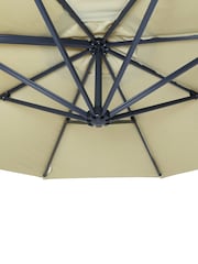 Charles Bentley Beige 3.5m X-Large Hanging Banana Garden Umbrella Parasol - Image 2 of 4