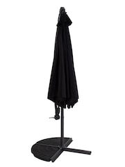 Charles Bentley Black 3m Hanging Banana Cantilever Garden Umbrella - Image 3 of 6