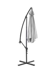 Charles Bentley Light Grey 3m Hanging Banana Cantilever Garden Umbrella - Image 3 of 3