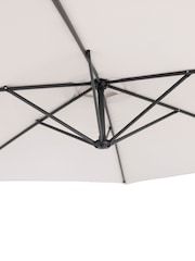Charles Bentley Light Grey 3m Hanging Banana Cantilever Garden Umbrella - Image 4 of 5