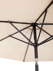 Charles Bentley Cream Metal Garden Parasol - Image 6 of 6