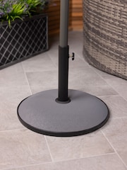 Charles Bentley Grey Garden Round 15kg Concrete Parasol Base - Image 1 of 6