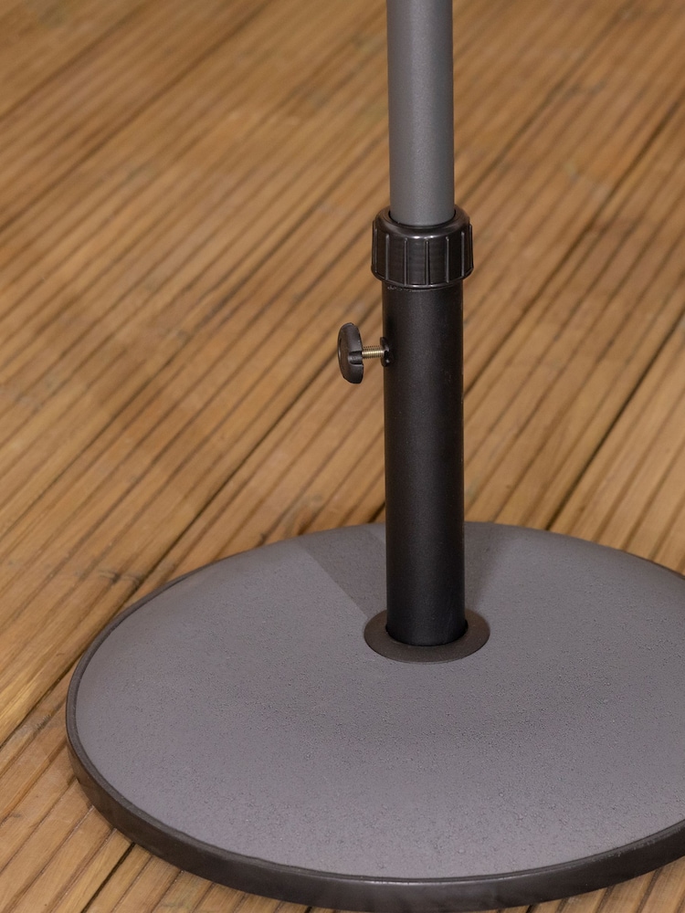 Charles Bentley Grey Garden Round 15kg Concrete Parasol Base - Image 1 of 6