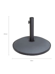 Charles Bentley Grey Garden Round 15kg Concrete Parasol Base - Image 6 of 6