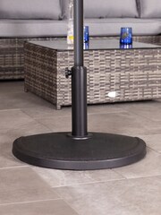 Charles Bentley Dark Grey Garden Concrete Umbrella Base for Half Canopy - Image 1 of 6