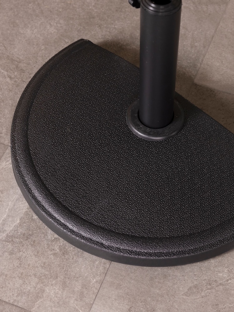 Charles Bentley Dark Grey Garden Concrete Umbrella Base for Half Canopy - Image 2 of 6