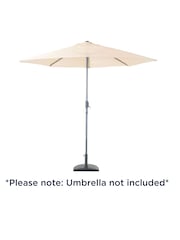 Charles Bentley Dark Grey Garden Concrete Umbrella Base for Half Canopy - Image 6 of 6