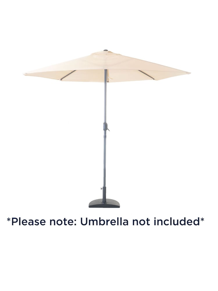 Charles Bentley Dark Grey Garden Concrete Umbrella Base for Half Canopy - Image 6 of 6