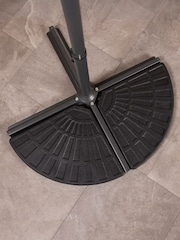 Charles Bentley Black Garden 2 Segment Banana Hanging Umbrella Base - Image 1 of 6