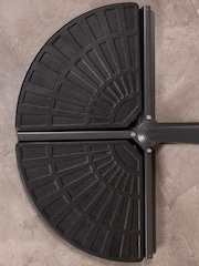 Charles Bentley Black Garden 2 Segment Banana Hanging Umbrella Base - Image 2 of 6