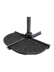 Charles Bentley Black Garden 2 Segment Banana Hanging Umbrella Base - Image 6 of 6