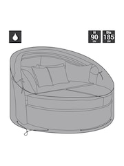 Charles Bentley Black Deluxe Garden Rattan Day Bed Cover - Image 2 of 4