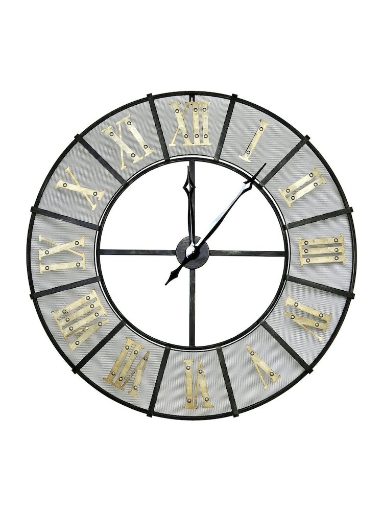 Charles Bentley Black Wrought Iron Outdoor Clock - Image 2 of 3