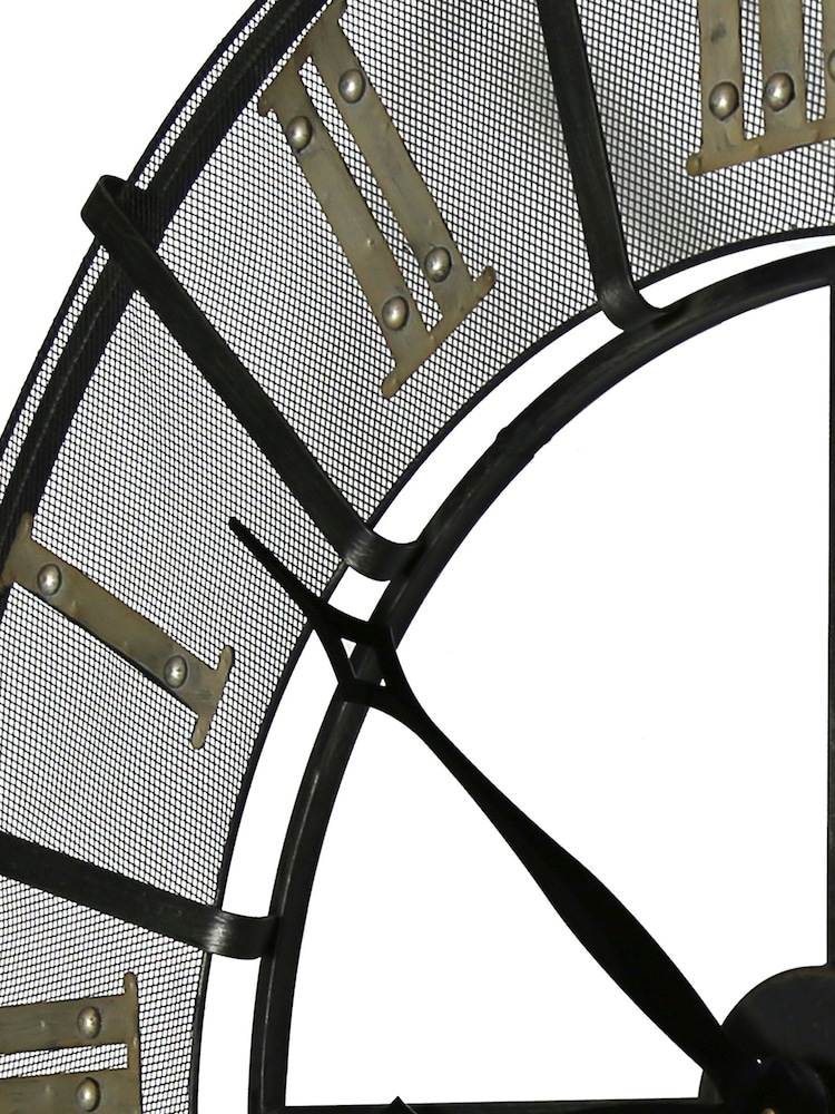 Charles Bentley Black Wrought Iron Outdoor Clock - Image 3 of 3