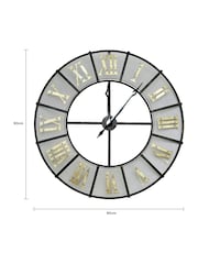 Charles Bentley Black Wrought Iron Outdoor Clock - Image 5 of 5