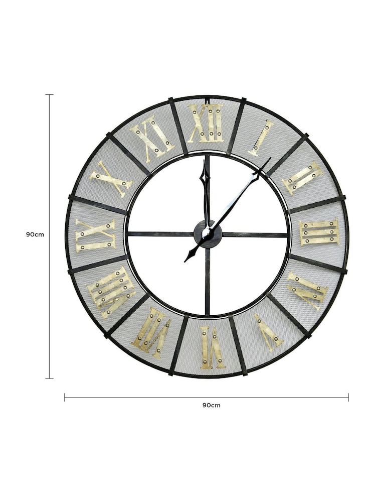 Charles Bentley Black Wrought Iron Outdoor Clock - Image 5 of 5
