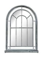 Charles Bentley Grey Premium Arched Vintage Garden Mirror - Image 2 of 2