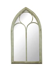 Charles Bentley Light Brown Gothic Style Chapel Garden Mirror - Image 2 of 2