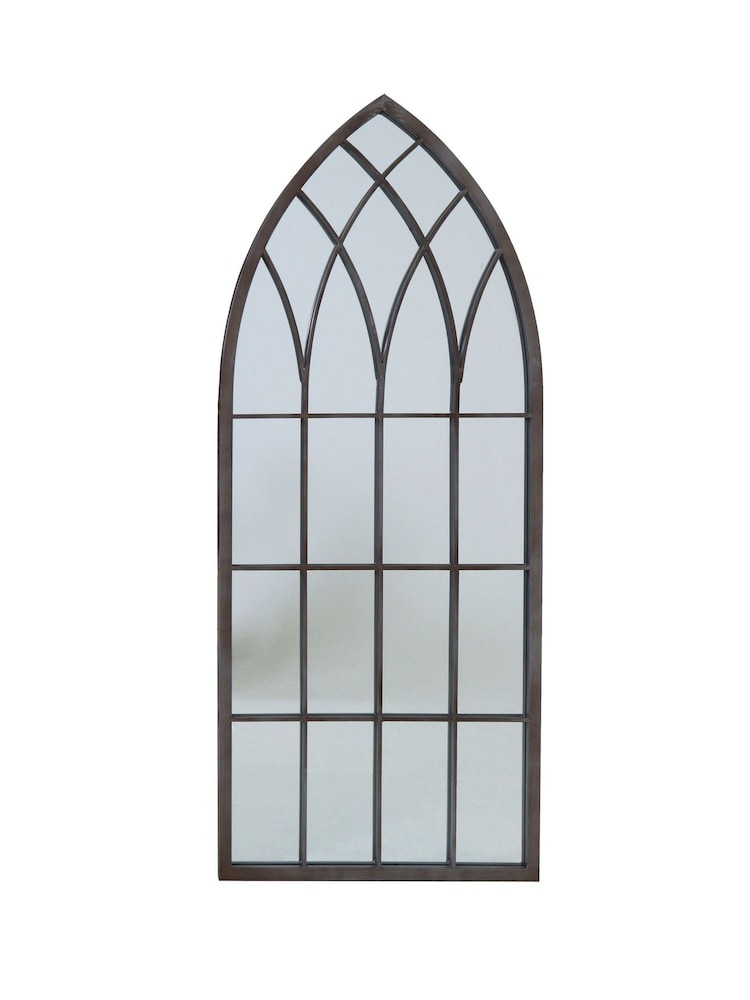 Charles Bentley Grey Outdoor Arch Garden Mirror - Image 1 of 3