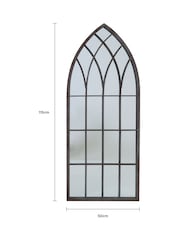 Charles Bentley Grey Outdoor Arch Garden Mirror - Image 5 of 5