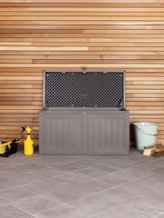 Charles Bentley Beige 190L Outdoor Plastic Garden Storage Box - Image 1 of 6