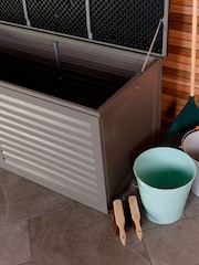Charles Bentley Grey 490L Large Outdoor Garden Plastic Storage Box - Image 2 of 6