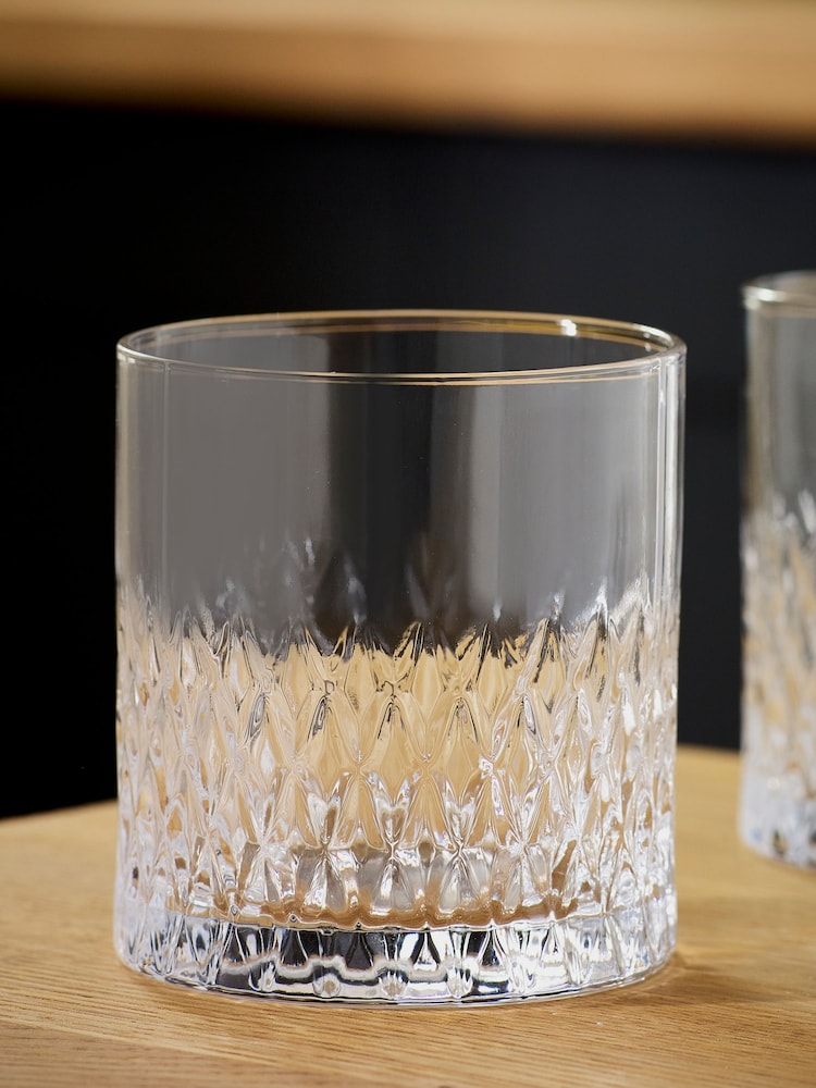 Clear Albany Set of 4 Short Tumbler Glasses - Image 2 of 5