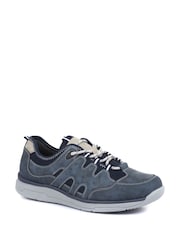 Pavers Blue Mens Wide Fit Lace-Up Trainers - Image 2 of 5