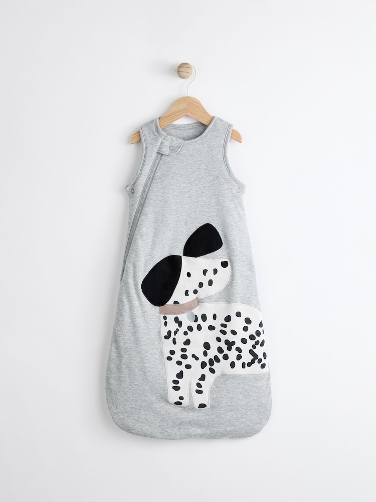 Grey Dalmation Baby 2.5 Tog 100% Cotton Sleep Bag - Image 1 of 6