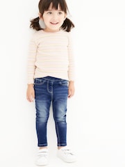 Mid Blue Denim 1 Pack Elasticated Waist Jeggings (3mths-7yrs) - Image 1 of 9
