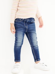 Mid Blue Denim 1 Pack Elasticated Waist Jeggings (3mths-7yrs) - Image 2 of 9